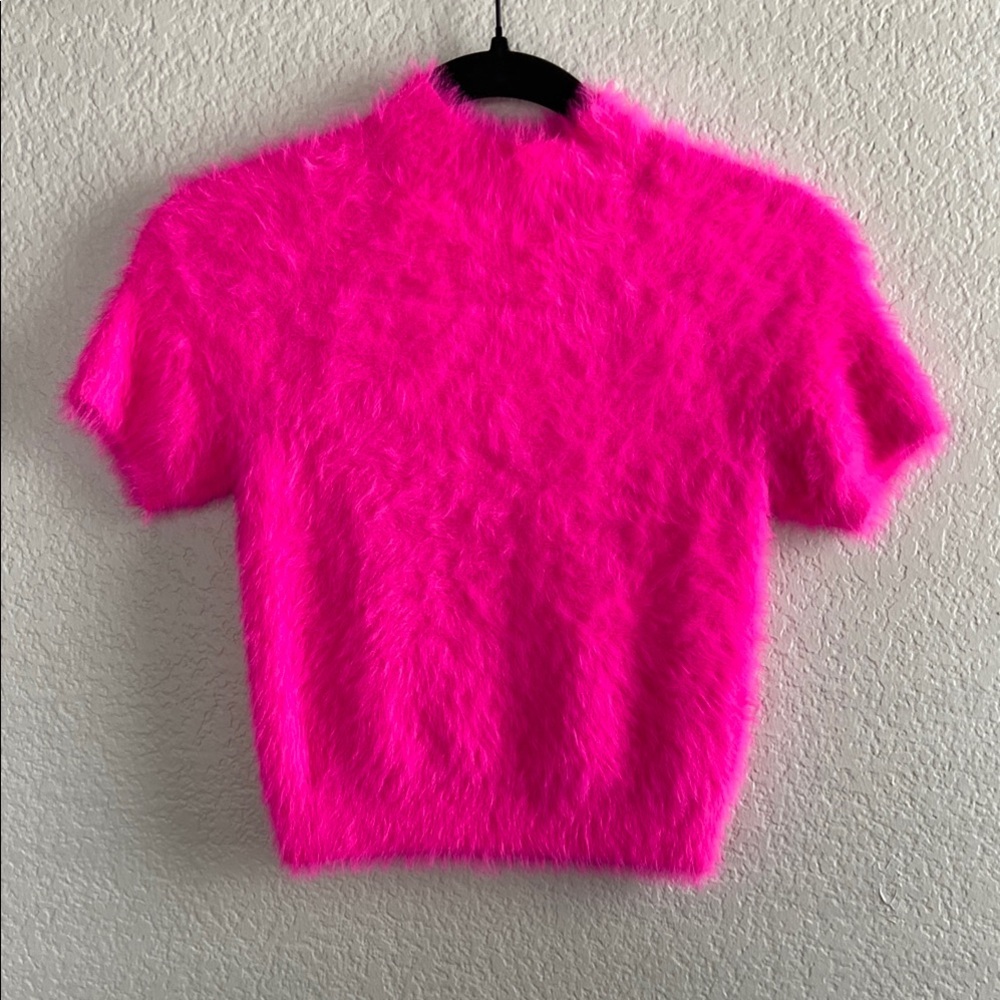 NWOT ANTHROPOLOGIE Fuzzy Pink Women's Top - PILCRO